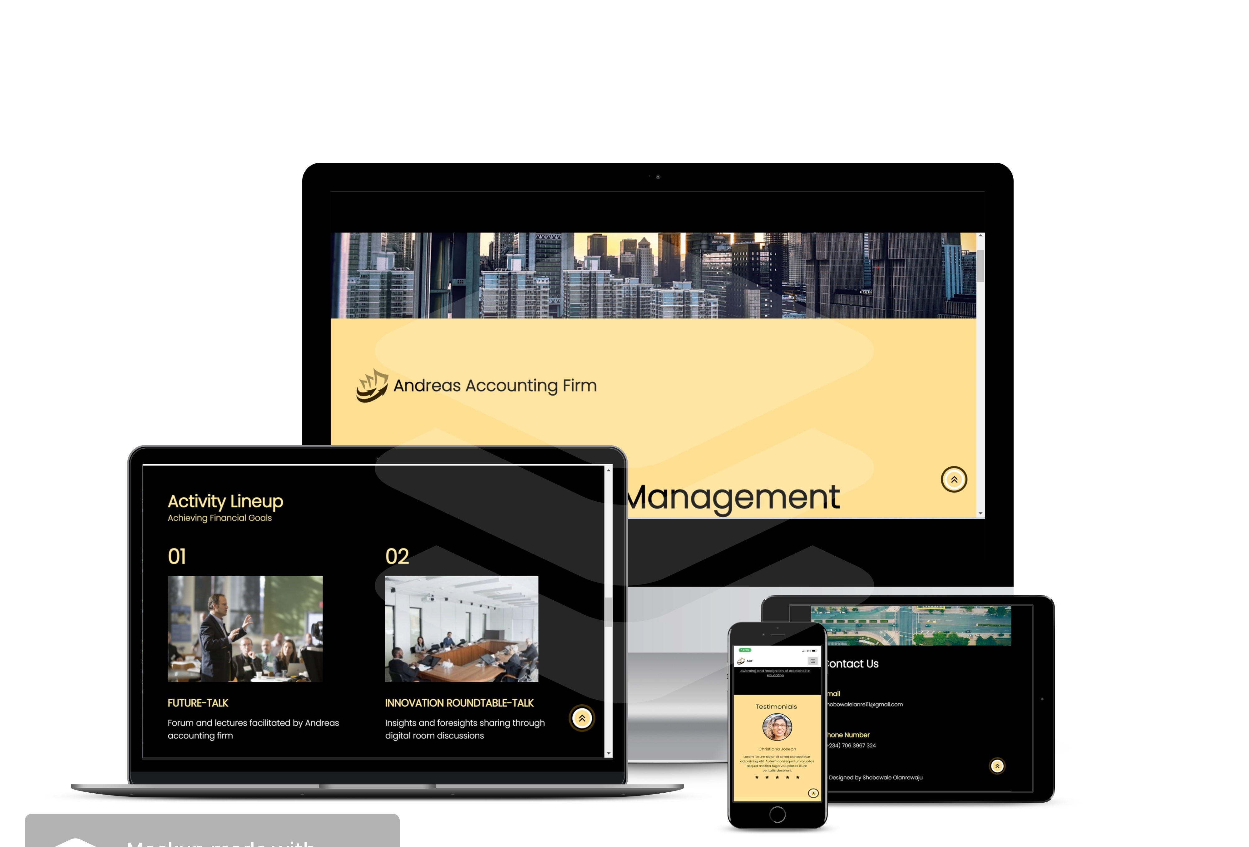 Andreas accounting firm mockup